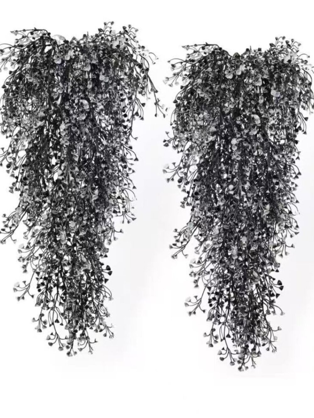 4PCS Decorative Flowers Vine Hanging Artificial Plants -Black&white